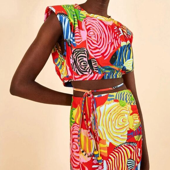 Farm Rio | Colorful top and skirt Set - Picture 3 of 15